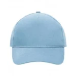Yüksek Kaliteli %100 Pamuk Gabardin 5 Panel Şapka – Açık Mavi