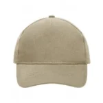 Yüksek Kaliteli %100 Pamuk Gabardin 5 Panel Şapka – Bej