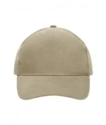 Yüksek Kaliteli %100 Pamuk Gabardin 5 Panel Şapka – Bej