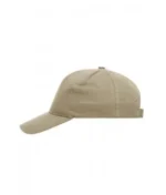 Yüksek Kaliteli %100 Pamuk Gabardin 5 Panel Şapka – Bej - Görsel 2