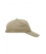 Yüksek Kaliteli %100 Pamuk Gabardin 5 Panel Şapka – Bej - Görsel 3