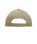 Yüksek Kaliteli %100 Pamuk Gabardin 5 Panel Şapka – Bej - Görsel 4