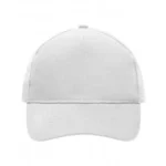 Yüksek Kaliteli %100 Pamuk Gabardin 5 Panel Şapka – Beyaz