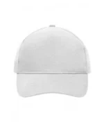 Yüksek Kaliteli %100 Pamuk Gabardin 5 Panel Şapka – Beyaz