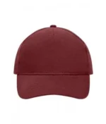 Yüksek Kaliteli %100 Pamuk Gabardin 5 Panel Şapka – Bordo