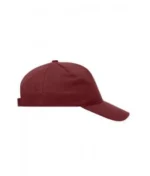 Yüksek Kaliteli %100 Pamuk Gabardin 5 Panel Şapka – Bordo - Görsel 3