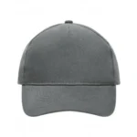 Yüksek Kaliteli %100 Pamuk Gabardin 5 Panel Şapka – Füme