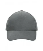 Yüksek Kaliteli %100 Pamuk Gabardin 5 Panel Şapka – Füme