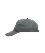 Yüksek Kaliteli %100 Pamuk Gabardin 5 Panel Şapka – Füme - Görsel 2