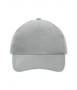 Yüksek Kaliteli %100 Pamuk Gabardin 5 Panel Şapka – Gri