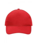 Yüksek Kaliteli %100 Pamuk Gabardin 5 Panel Şapka – Kırmızı