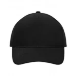 Yüksek Kaliteli %100 Pamuk Gabardin 5 Panel Şapka – Siyah