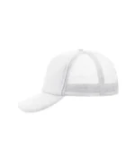 Yüksek Kaliteli Promosyon Fileli %100 Polyester 5 Panel Şapka – Beyaz - Görsel 2