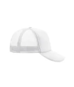 Yüksek Kaliteli Promosyon Fileli %100 Polyester 5 Panel Şapka – Beyaz - Görsel 3