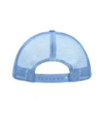 Yüksek Kaliteli Promosyon Fileli %100 Polyester 5 Panel Şapka – Beyaz-Açık Mavi - Görsel 4