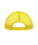 Yüksek Kaliteli Promosyon Fileli %100 Polyester 5 Panel Şapka – Beyaz-Sarı - Görsel 4