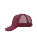 Yüksek Kaliteli Promosyon Fileli %100 Polyester 5 Panel Şapka – Bordo - Görsel 2
