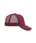 Yüksek Kaliteli Promosyon Fileli %100 Polyester 5 Panel Şapka – Bordo - Görsel 3