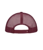 Yüksek Kaliteli Promosyon Fileli %100 Polyester 5 Panel Şapka – Bordo - Görsel 4