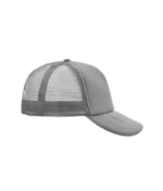 Yüksek Kaliteli Promosyon Fileli %100 Polyester 5 Panel Şapka – Gri - Görsel 3