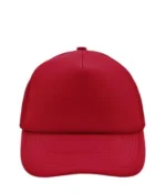 Yüksek Kaliteli Promosyon Fileli %100 Polyester 5 Panel Şapka – Kırmızı