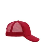 Yüksek Kaliteli Promosyon Fileli %100 Polyester 5 Panel Şapka – Kırmızı - Görsel 3