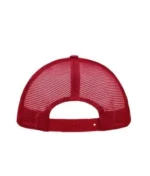 Yüksek Kaliteli Promosyon Fileli %100 Polyester 5 Panel Şapka – Kırmızı - Görsel 4
