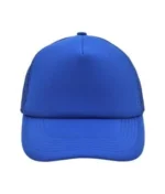 Yüksek Kaliteli Promosyon Fileli %100 Polyester 5 Panel Şapka – Mavi