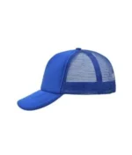 Yüksek Kaliteli Promosyon Fileli %100 Polyester 5 Panel Şapka – Mavi - Görsel 2