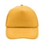 Yüksek Kaliteli Promosyon Fileli %100 Polyester 5 Panel Şapka – Sarı