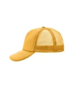 Yüksek Kaliteli Promosyon Fileli %100 Polyester 5 Panel Şapka – Sarı - Görsel 2