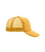 Yüksek Kaliteli Promosyon Fileli %100 Polyester 5 Panel Şapka – Sarı - Görsel 3