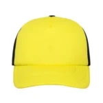 Yüksek Kaliteli Promosyon Fileli %100 Polyester 5 Panel Şapka – Sarı-Siyah