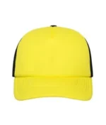 Yüksek Kaliteli Promosyon Fileli %100 Polyester 5 Panel Şapka – Sarı-Siyah