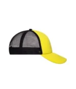 Yüksek Kaliteli Promosyon Fileli %100 Polyester 5 Panel Şapka – Sarı-Siyah - Görsel 3