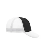 Yüksek Kaliteli Promosyon Fileli %100 Polyester 5 Panel Şapka – Siyah-Beyaz - Görsel 3