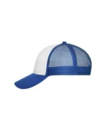 Yüksek Kaliteli Promosyon Fileli %100 Polyester 6 Panel Şapka – Beyaz-Mavi - Görsel 2