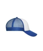 Yüksek Kaliteli Promosyon Fileli %100 Polyester 6 Panel Şapka – Beyaz-Mavi - Görsel 3