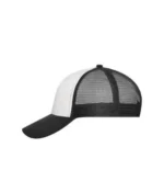 Yüksek Kaliteli Promosyon Fileli %100 Polyester 6 Panel Şapka – Beyaz-Siyah - Görsel 2