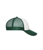 Yüksek Kaliteli Promosyon Fileli %100 Polyester 6 Panel Şapka – Beyaz-Yeşil - Görsel 3