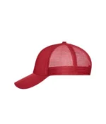 Yüksek Kaliteli Promosyon Fileli %100 Polyester 6 Panel Şapka – Kırmızı - Görsel 2