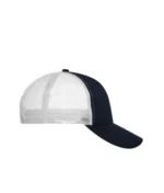 Yüksek Kaliteli Promosyon Fileli %100 Polyester 6 Panel Şapka – Lacivert-Beyaz - Görsel 3
