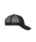 Yüksek Kaliteli Promosyon Fileli %100 Polyester 6 Panel Şapka – Siyah - Görsel 3