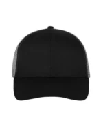 Yüksek Kaliteli Promosyon Fileli %100 Polyester 6 Panel Şapka – Siyah-Gri