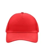 Yüksek Kaliteli Promosyon %100 Polyester 5 Panel Şapka – Kırmızı