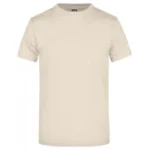 Bisiklet Yaka Pamuk Tişört – Krem