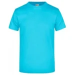 Bisiklet Yaka Pamuk Tişört – Pasifik