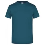 Bisiklet Yaka Pamuk Tişört – Petrol