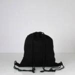 Büzgülü Bez Sırt Çantası – Siyah 35×40 cm