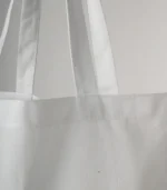 Standart Uzun Kulplu Kanvas Bez Çanta – Beyaz - Görsel 3